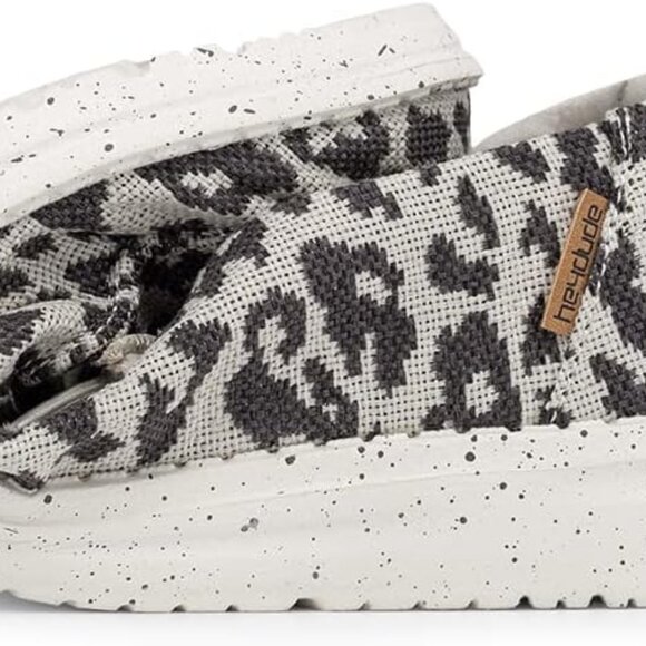 Womens Slip-On Loafers Grey Cheetah Print Lightweight Comfort Size 6 - Picture 4 of 5